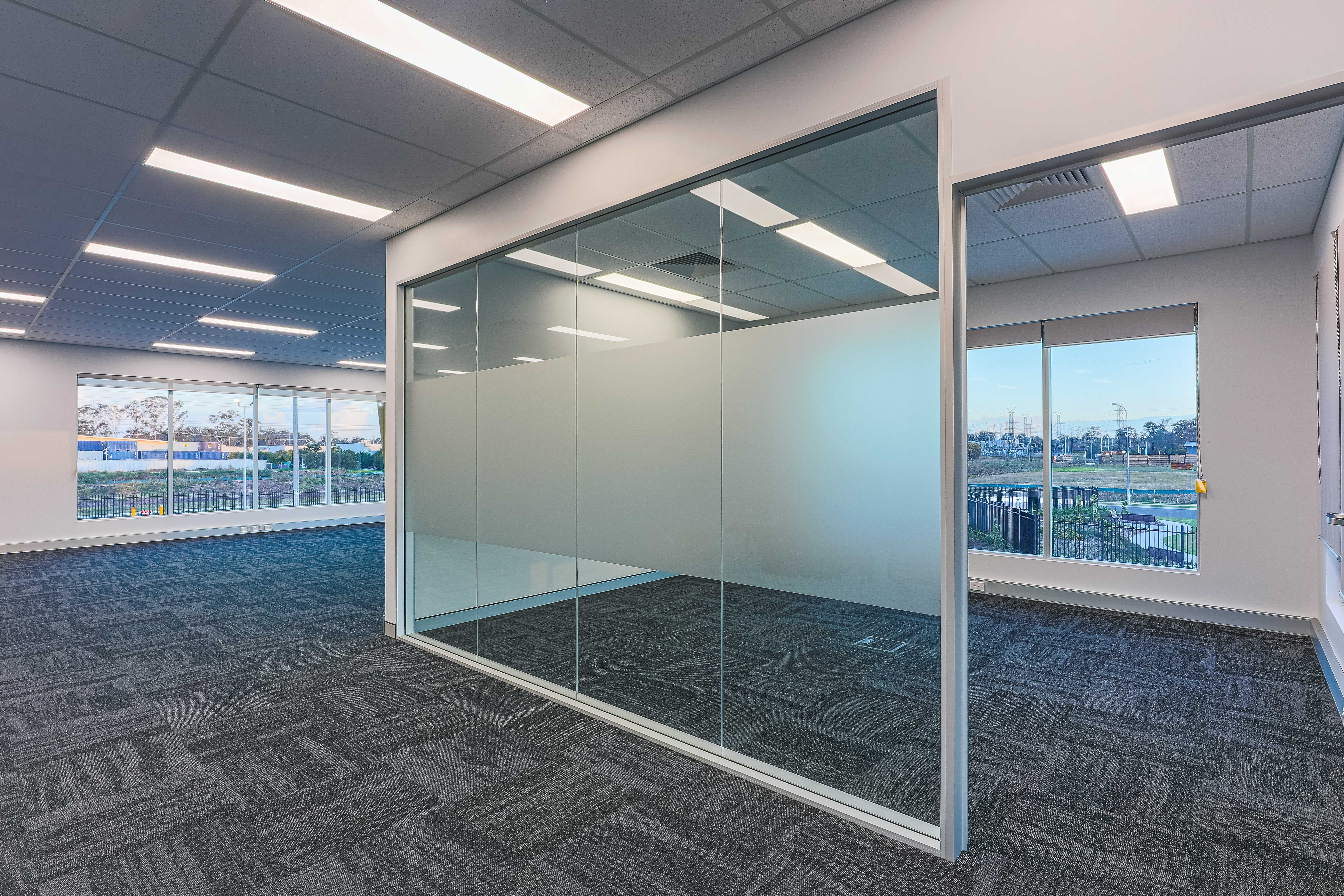 Carpet flooring in a modern office